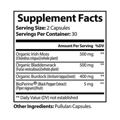 Patriot Nutrition Sea Moss Supplement (60 Capsules)