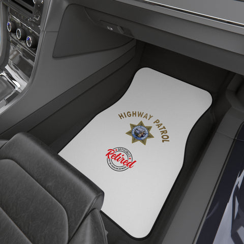 Retired Highway Patrol Car Mats - Celebrate Service in Style (White)