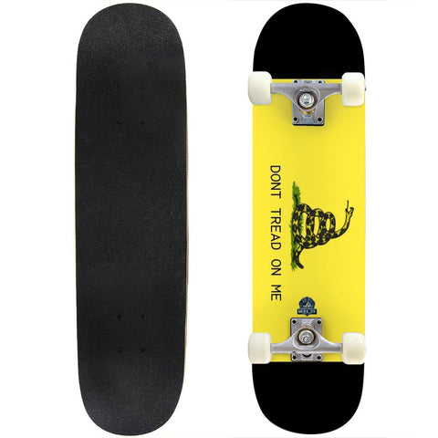 "Don't Tread On Me" Gadsden Flag Skateboard – Durable Maple Deck