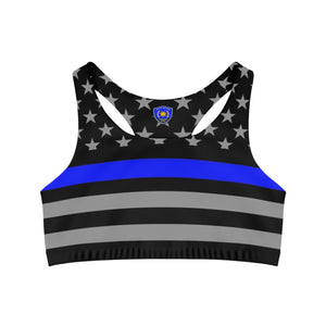 Thin Blue Line Seamless Sports Bra -| Support with Every Move