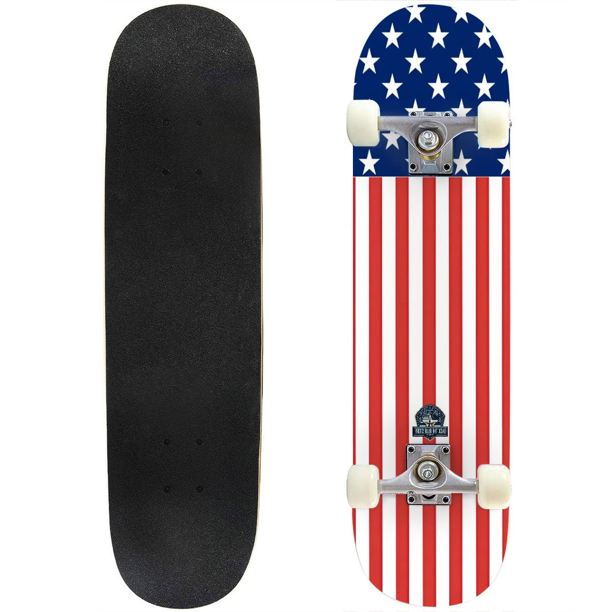 American Flag Inspired High-Quality Complete Skateboard - Patriotic Fun