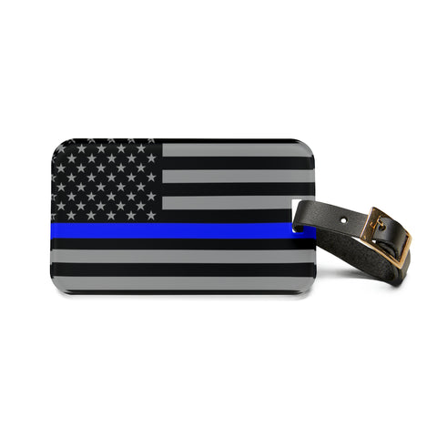 Durable Thin Blue Line Luggage Tag - Back The Blue Store