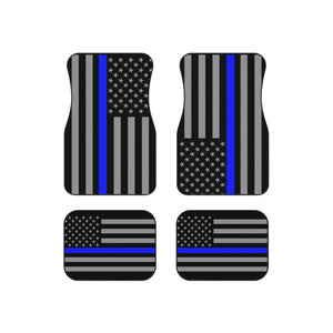 Thin Blue Line Flag Car Mat Set – Honor and Duty on the Road