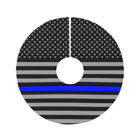 Honor & Celebrate with Thin Blue Line Flag Tree Skirt | Back The Blue Store