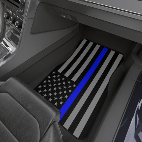 Thin Blue Line Flag Car Mat Set – Honor and Duty on the Road