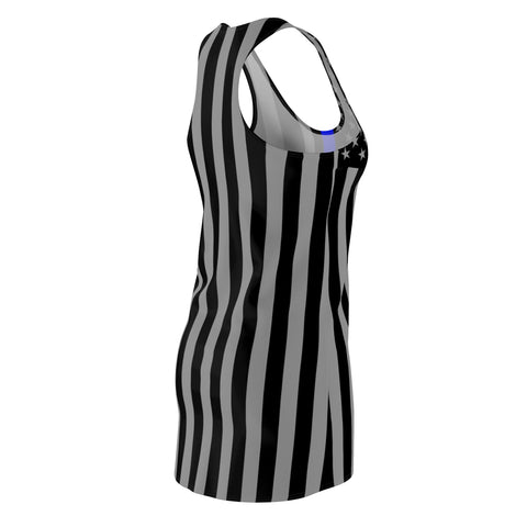 Women's Thin Blue Line Racerback Dress - Elegance with a Statement