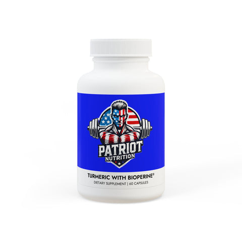 Patriot Nutrition Turmeric with BioPerine® (Black Pepper Fruit Extract) Supplement (60 Capsules)