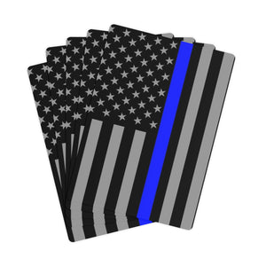 Thin Blue Line Flag Poker Cards | Durable Collectible | Back The Blue Store