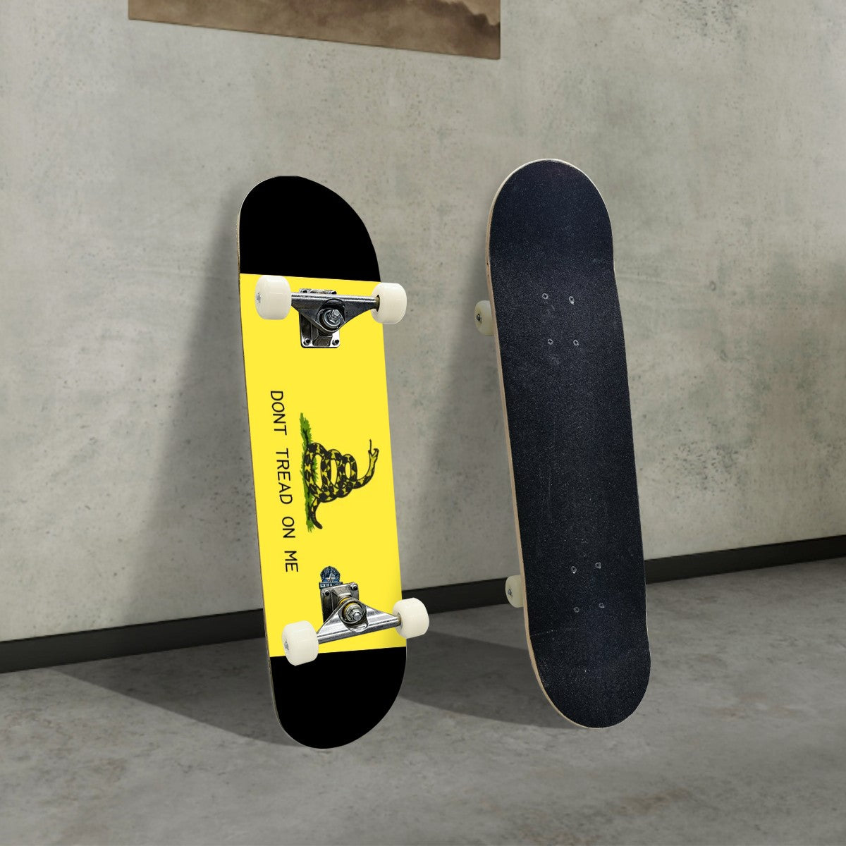 "Don't Tread On Me" Gadsden Flag Skateboard – Durable Maple Deck