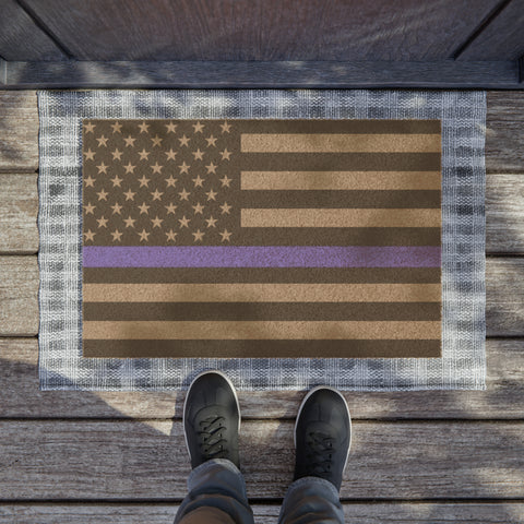 Thin Blue Line Welcome Mat | Patriotic & Durable | Back The Blue Store