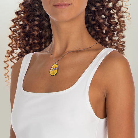 1776 Gadsden Flag Inspired Yellow Oval Necklace | Back The Blue Store Exclusive