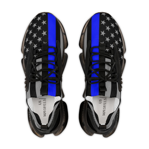 Thin Blue Line Flag Men's Mesh Sneakers | Comfort Meets Style