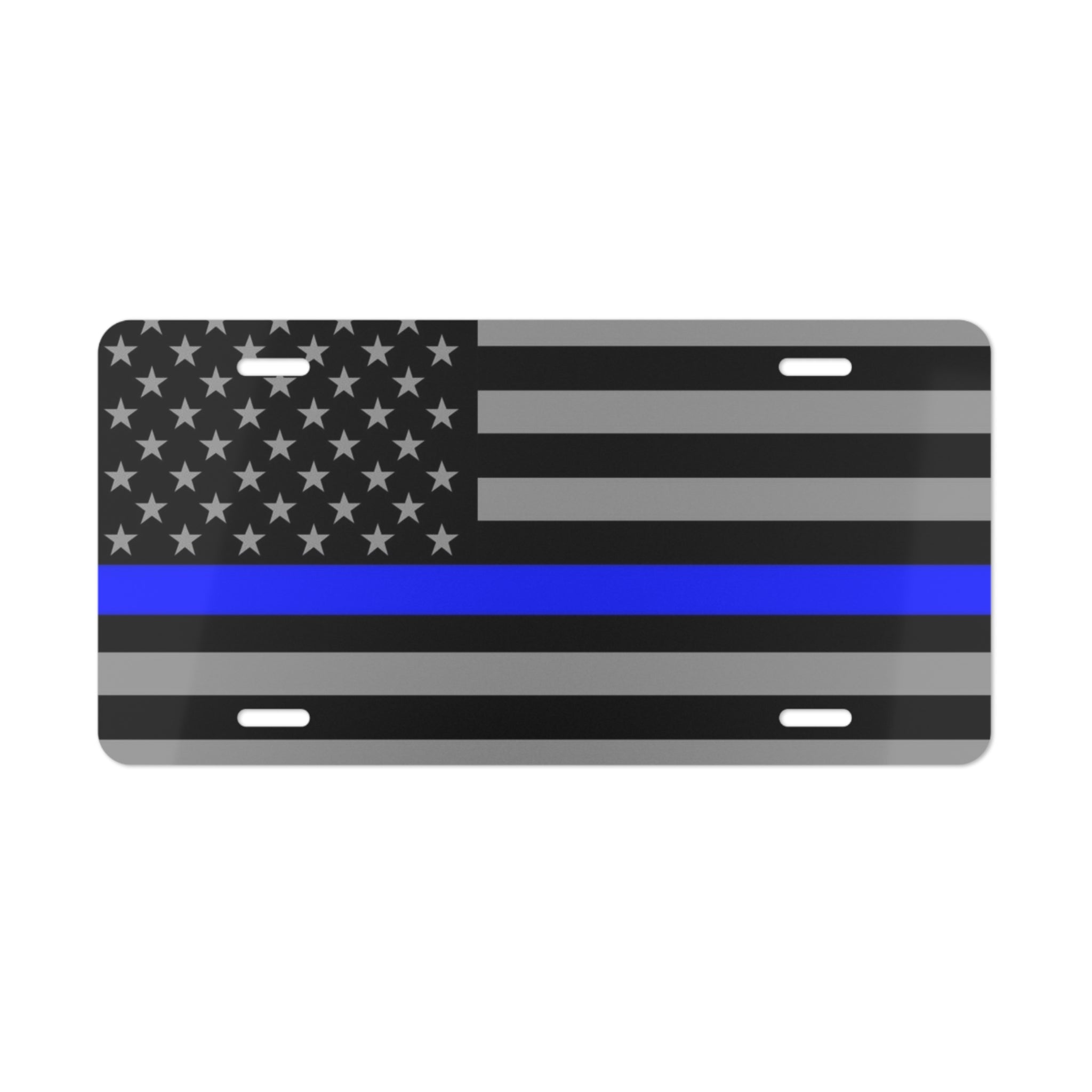 Thin Blue Line Flag Vanity Plate | Support Law Enforcement with Pride