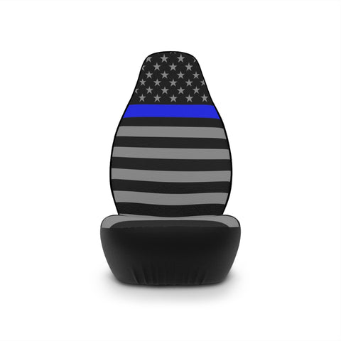 Thin Blue Line Flag Front Car Seat Covers | Support and Protect with Style