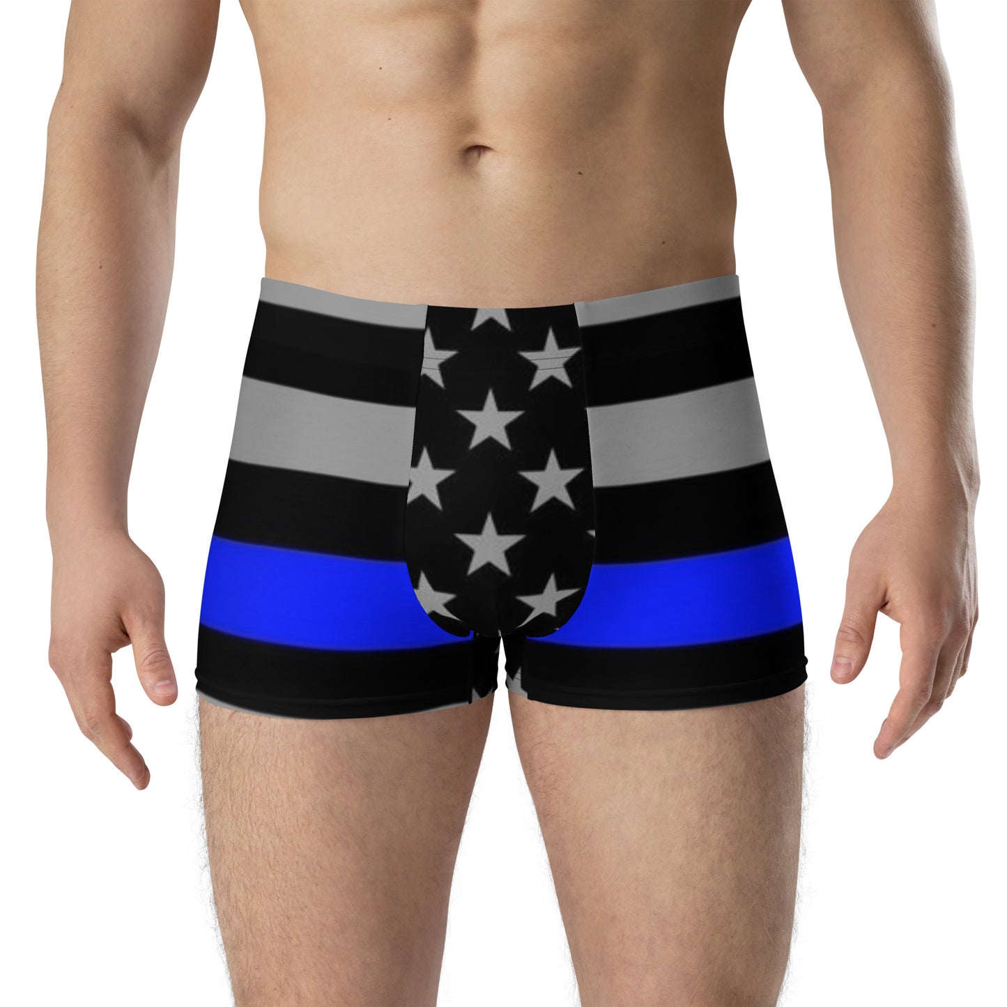 Buy Thin Blue Line Flag Printed Boxer Briefs – Back The Blue Store