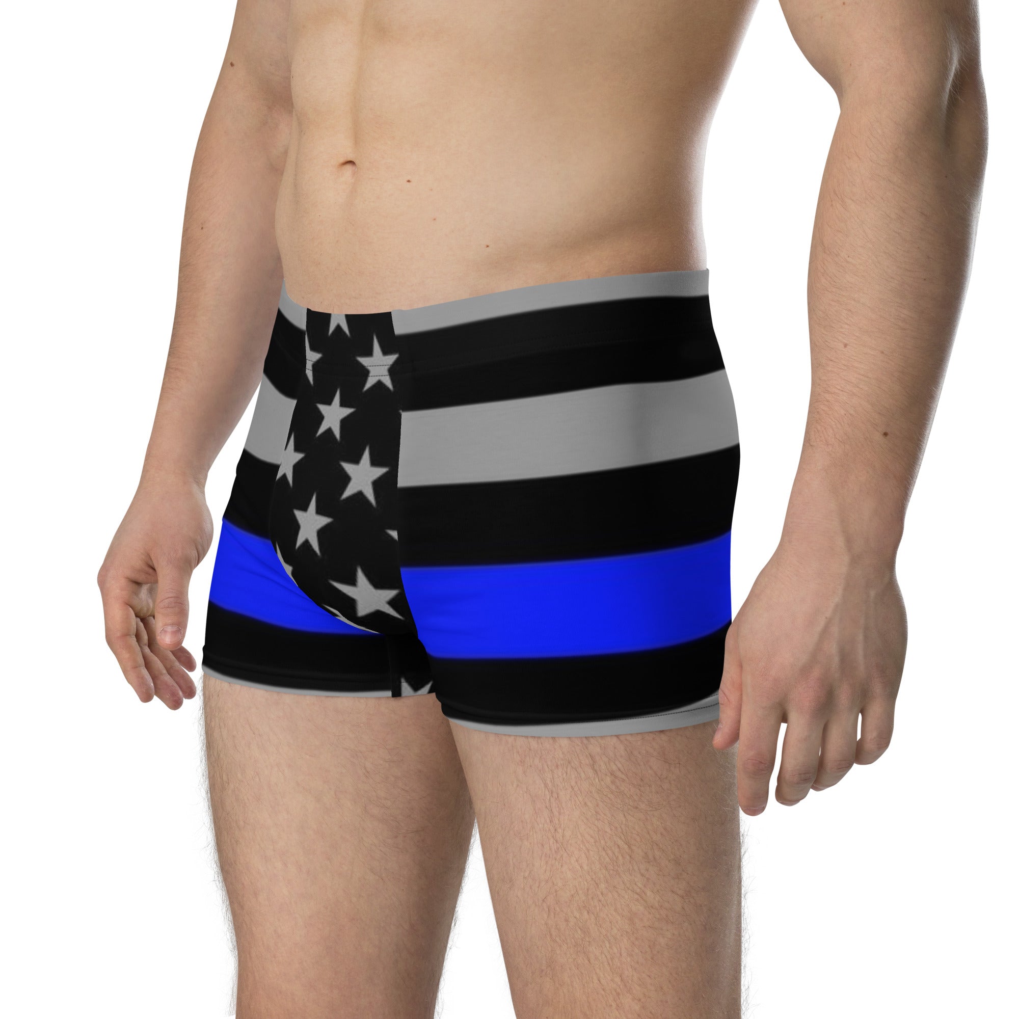 Thin blue clearance line swim trunks