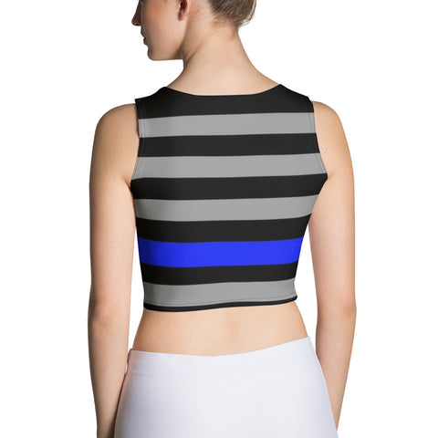 Supportive & Stylish Thin Blue Line Crop Top | Back The Blue Store