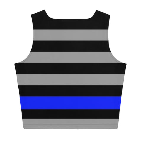 Supportive & Stylish Thin Blue Line Crop Top | Back The Blue Store