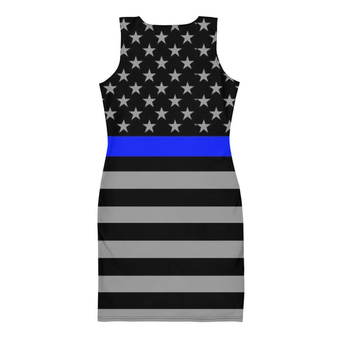 Thin Blue Line, Back the Blue, Police, Blue Lives Matter Sublimation Cut & Sew Dress