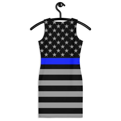 Thin Blue Line, Back the Blue, Police, Blue Lives Matter Sublimation Cut & Sew Dress