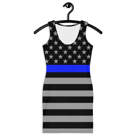 Thin Blue Line, Back the Blue, Police, Blue Lives Matter Sublimation Cut & Sew Dress