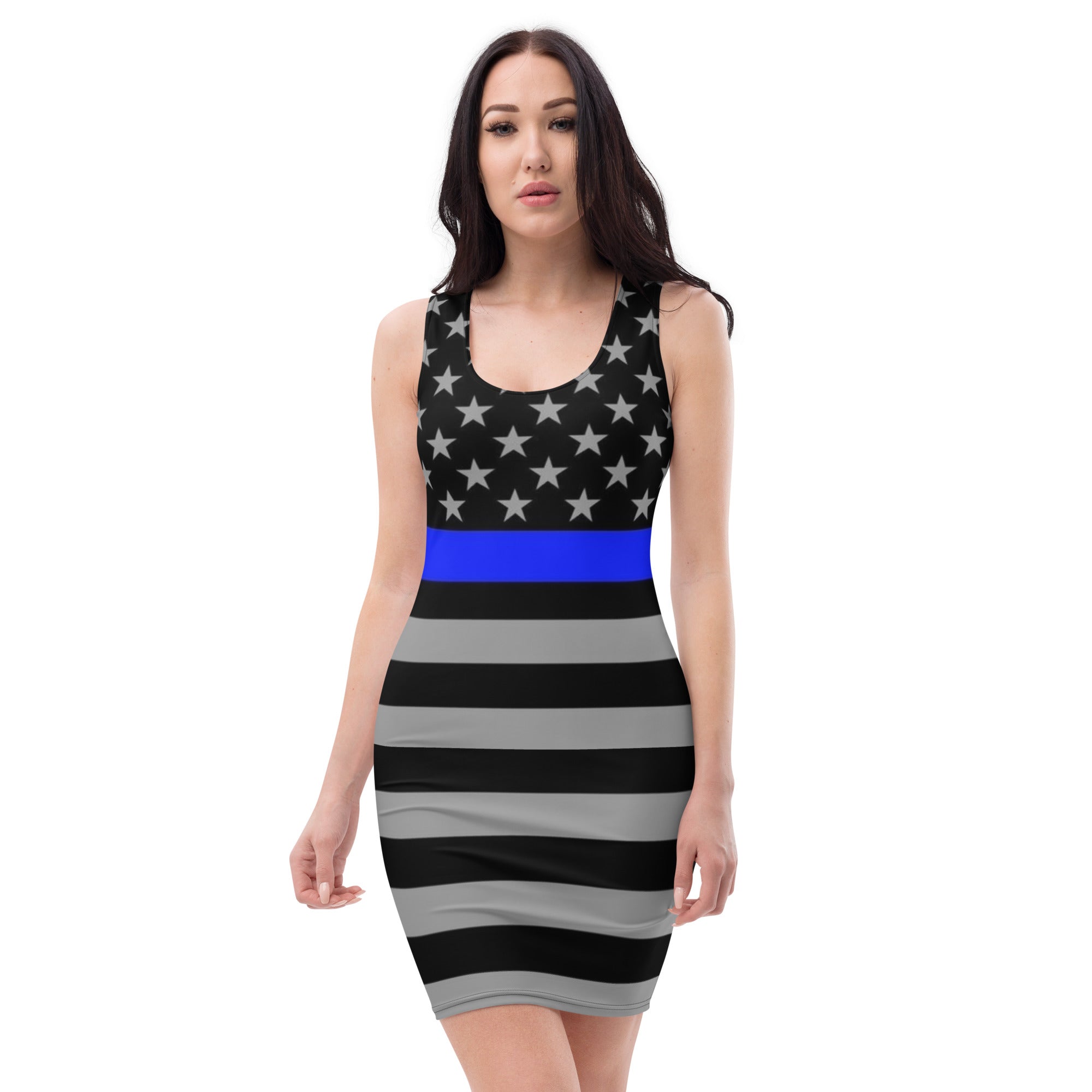 Thin Blue Line, Back the Blue, Police, Blue Lives Matter Sublimation Cut & Sew Dress