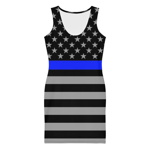 Thin Blue Line, Back the Blue, Police, Blue Lives Matter Sublimation Cut & Sew Dress