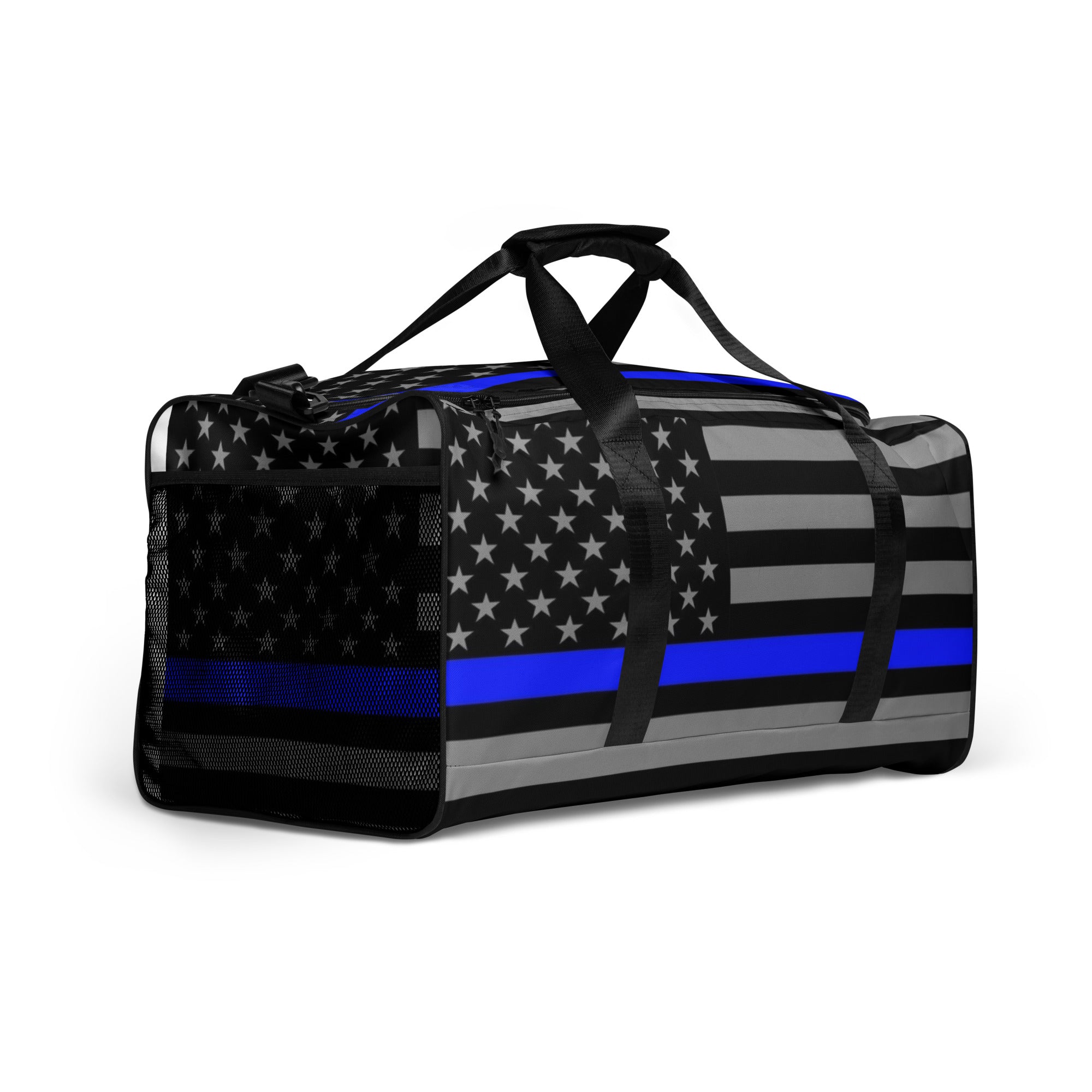 Thin Blue Line Flag Printed Duffle Bag - Patriotic Travel Gear