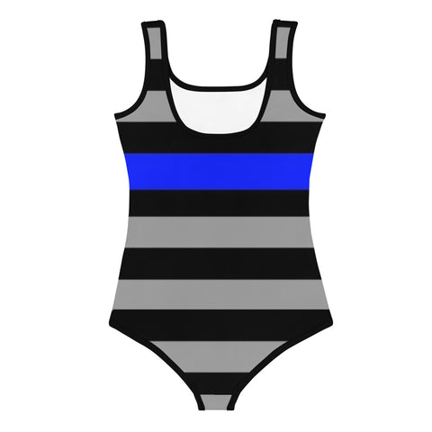 Thin Blue Line Flag Kid's One-Piece Swim Suit