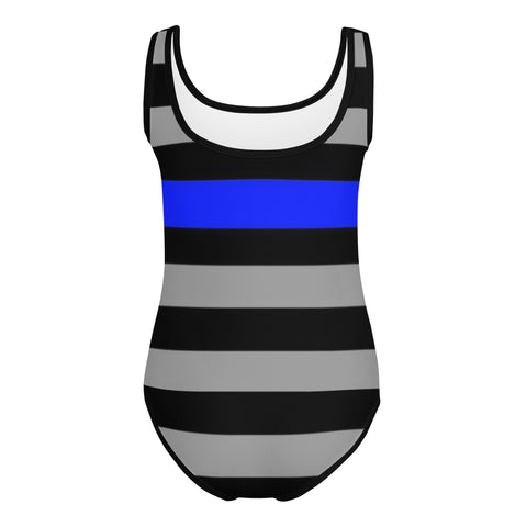 Thin Blue Line Flag Kid's One-Piece Swim Suit