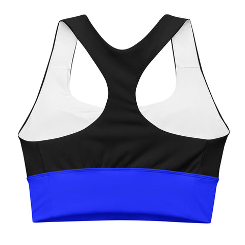 Thin Blue Line High Performance Longline Sports Bra | Back The Blue Store