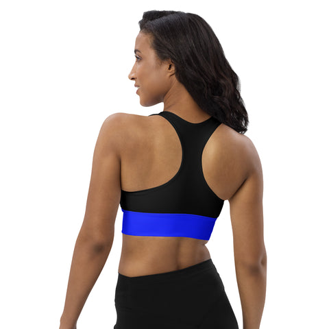 Thin Blue Line High Performance Longline Sports Bra | Back The Blue Store