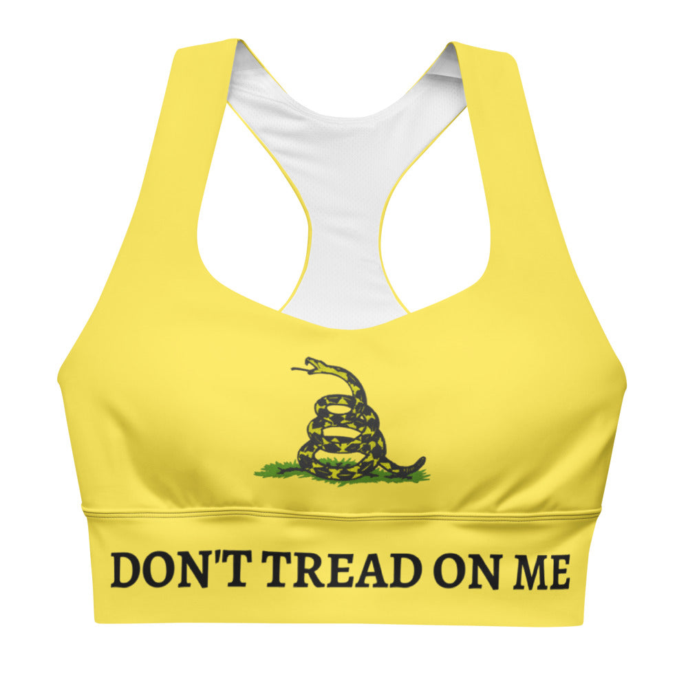 Yellow Gadsden Flag Premium Sports Bra | Don't Tread On Me Athletic Bra