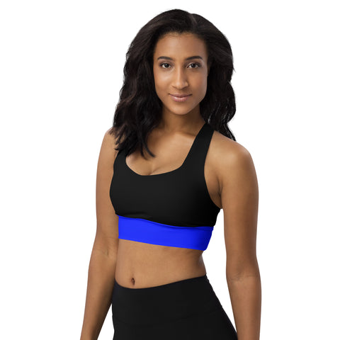 Thin Blue Line High Performance Longline Sports Bra | Back The Blue Store