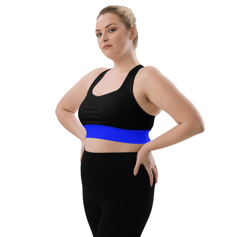 Thin Blue Line High Performance Longline Sports Bra | Back The Blue Store