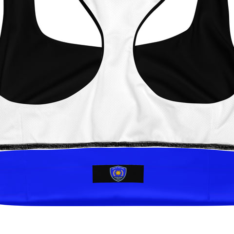 Thin Blue Line High Performance Longline Sports Bra | Back The Blue Store