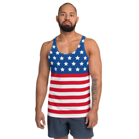 American Flag Style Unisex Tank Top | Comfort & Pride | Back The Blue Store