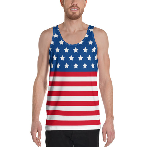 American Flag Style Unisex Tank Top | Comfort & Pride | Back The Blue Store