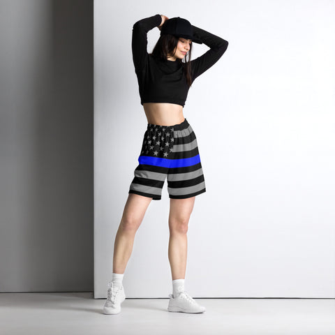 Thin Blue Line Unisex Mesh Shorts for Active & Casual Wear | Back The Blue Store