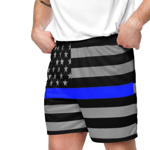 Thin Blue Line Unisex Mesh Shorts for Active & Casual Wear | Back The Blue Store