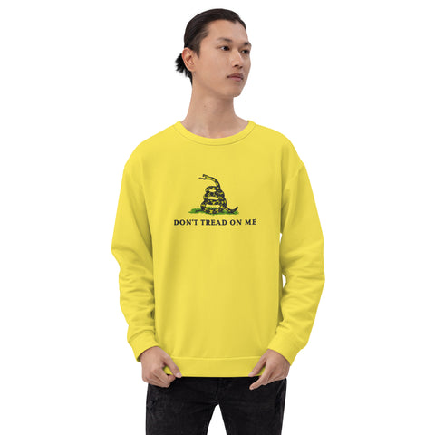 Yellow Unisex Gadsden Flag Sweatshirt - Embrace Your Patriotism in Style