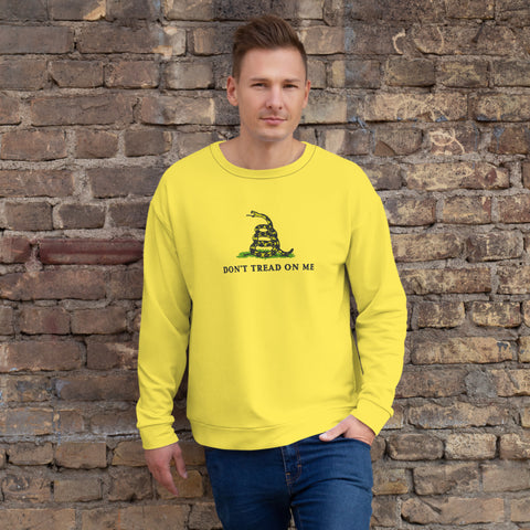 Yellow Unisex Gadsden Flag Sweatshirt - Embrace Your Patriotism in Style