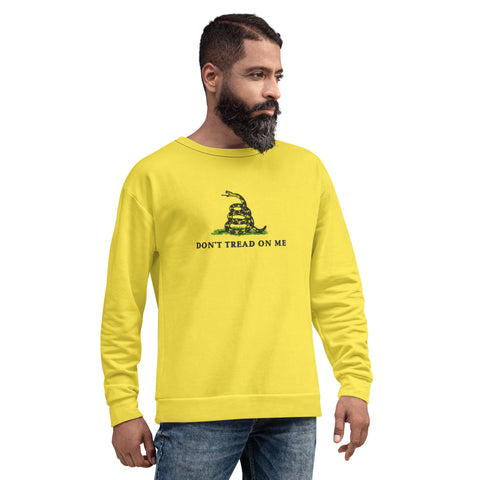 Yellow Unisex Gadsden Flag Sweatshirt - Embrace Your Patriotism in Style