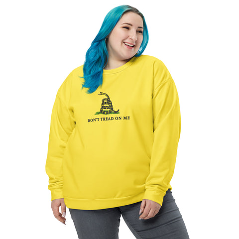 Yellow Unisex Gadsden Flag Sweatshirt - Embrace Your Patriotism in Style