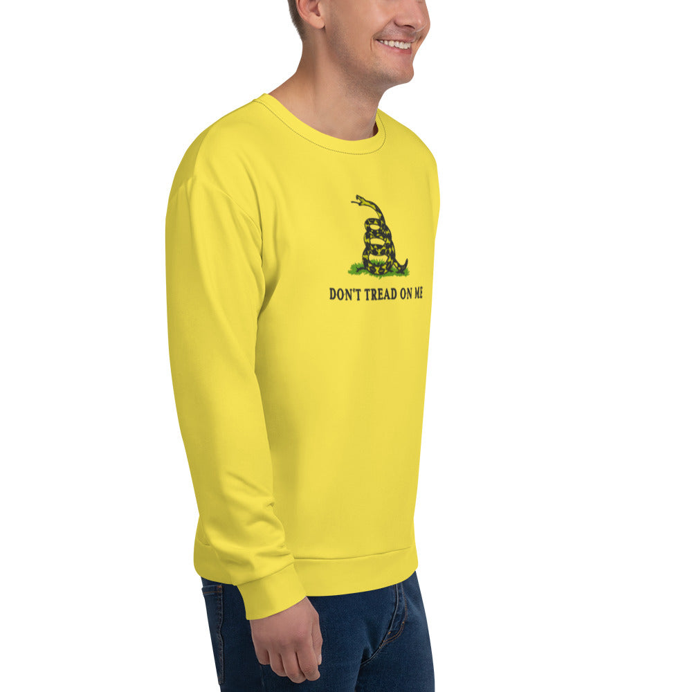 Yellow Unisex Gadsden Flag Sweatshirt - Embrace Your Patriotism in Style
