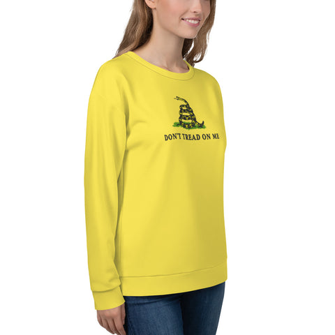 Yellow Unisex Gadsden Flag Sweatshirt - Embrace Your Patriotism in Style