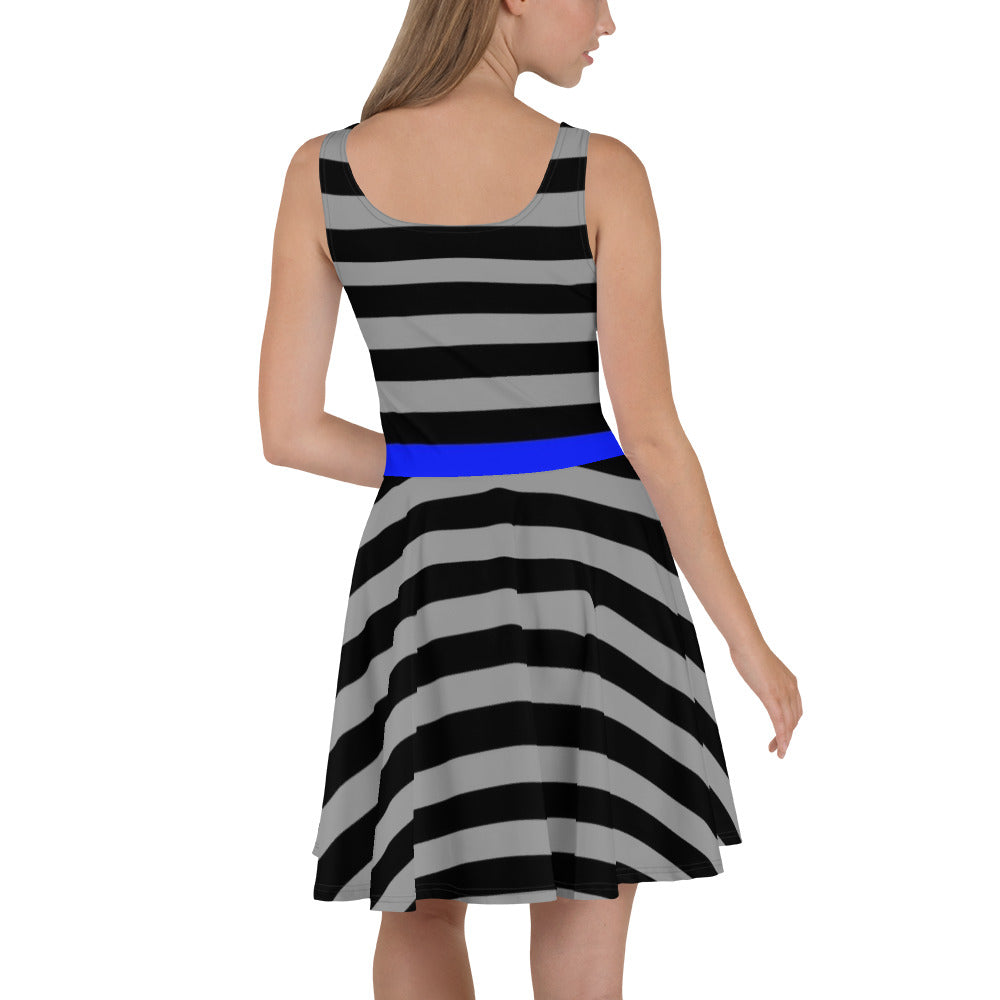 Thin Blue Line, Back the Blue, Police, Blue Lives Matter Skater Dress