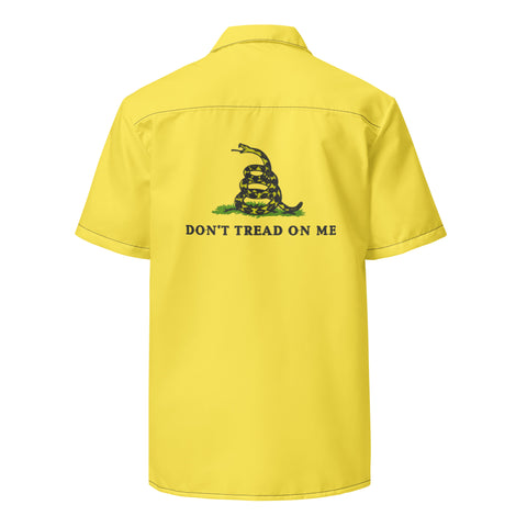 Unleash Your Patriotism with the Yellow Gadsden Flag Button-Up Shirt