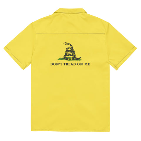 Unleash Your Patriotism with the Yellow Gadsden Flag Button-Up Shirt