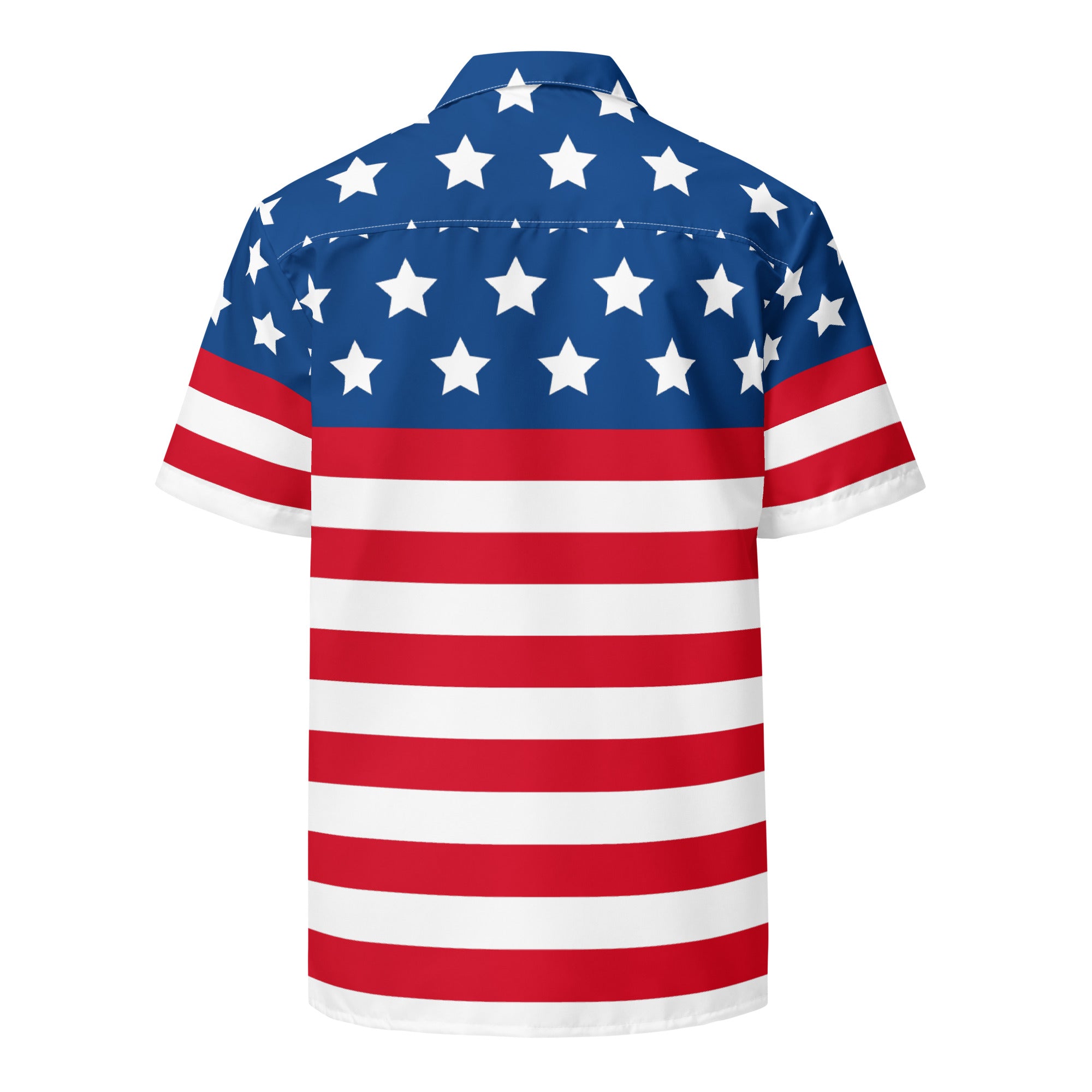 American Flag Style Unisex Button Shirt – Cool Summer Comfort | Back The Blue Store